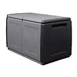 INTEC - Coffre de rangement 230L Coffre de Jardin Gris/Noir 96 x 53 x H57cm Poignées de transport polypropylène INTEC - vignette