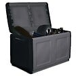 INTEC - Coffre de rangement 230L Coffre de Jardin Gris/Noir 96 x 53 x H57cm Poignées de transport polypropylène INTEC - vignette