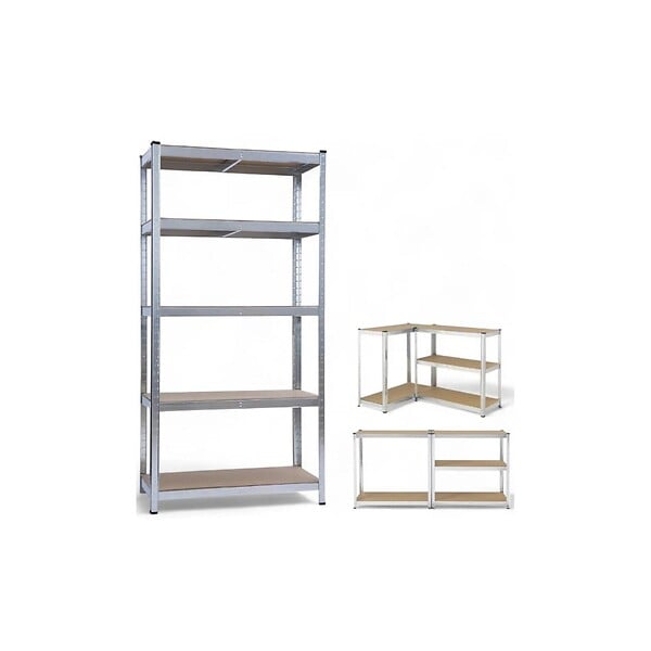 INTEC - Etagères métal 90 x 40 x h180cm à 5 plateaux Structure Acier galvanisé Charge 175Kg / étage - large