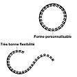 GT GARDEN - Bordure de jardin flexible noire - 3,8 cm x 10 mètres avec 20 piquets d'ancrage - vignette