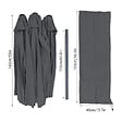 VOUNOT - Parasol Jardin Double Aluminium 270 x 460 cm gris - vignette