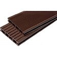 MCCOVER - Lame terrasse bois composite alvéolaire Dual Chocolat, L : 240 cm, l : 14 cm, E : 25mm, Surface couverte en m² - 0.34 - vignette