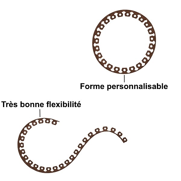GT GARDEN - Bordure de jardin flexible marron - 5 cm x 10 mètres avec 20 piquets d'ancrage - large
