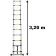 GT MARKET - Échelle télescopique en aluminium - 3.20 mètres - vignette