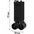 GT GARDEN - Chariot de transport pliable noir avec roues tout terrain - vignette