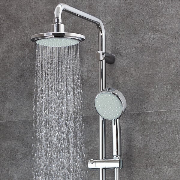 GROHE - Colonne thermostatique TEMPESTA COSMOPOLITAN GROHE 27922000 - tête Ø  16 cm & douchette 2 jets - large