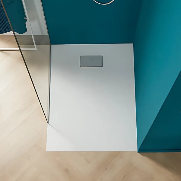 VILLEROY ET BOCH - Receveur de douche zéro ressaut 140 x 90  Le Valence céramique avec cache bonde - large