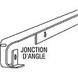 NORDLINGER - Profils plans de travail aluminium longueur 670 mm - Raccord d'angle Egger épaisseur 38 mm - vignette