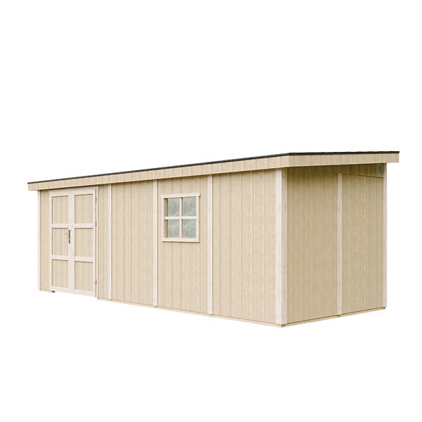 TIMBELA - Abri de Jardin Qualité Premium 14,3 m² - H231x248x648 cm - Sans plancher e  paroi latérale - Timbela M941B-REDWOOD RED - large