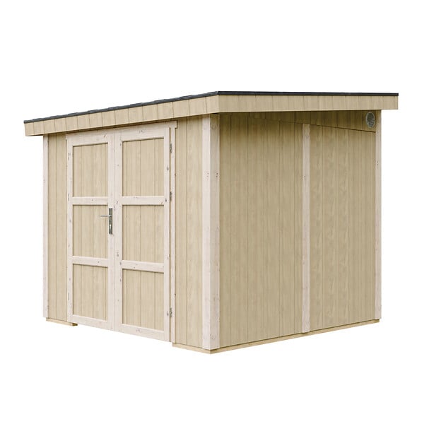 TIMBELA - Abri de Jardin Qualité Premium 5,9 m² - H231x248x294 cm - Sans plancher e  paroi latérale - Timbela M938B-HARVEST HONEY - large