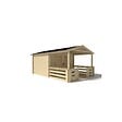 ALTANKA - Terrasse en bois avec balustrade pour abri en bois - 6m2 - 3m x 2m - couleur: naturel - DOM142 - vignette