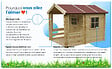 TIMBELA - Timbela M501A Maison en bois pour enfants - 182x146xH145cm / 1.1m2 - vignette