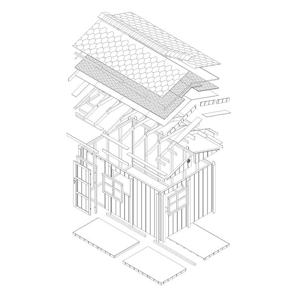 TIMBELA - Abri de Jardin Qualité Premium 8,68 m² - H252x250x412 cm - Construction de Panneaux LP Smartside - Timbela M914-HARVEST HONEY - large