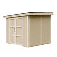 TIMBELA - Abri de Jardin Qualité Premium 5,9 m² - H231x248x294 cm - Sans plancher e  paroi latérale - Timbela M938B-TUNDRA GREY - vignette