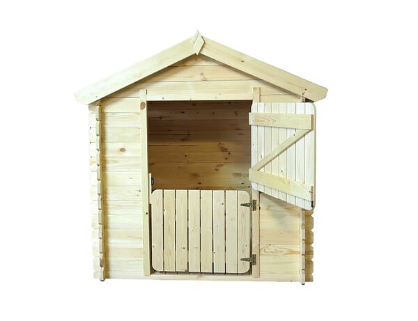 TIMBELA - Timbela M516-1 Maison en bois pour enfants SANS PLANCHER - 112x146xH143 cm / 1.1m2 - large