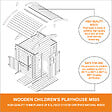 TIMBELA - Timbela M505 Maison en bois pour enfants AVEC PLANCHER - 112x146xH145cm / 1.1m2 - vignette