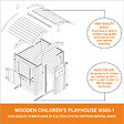 TIMBELA - Timbela M505-1 Maison en bois pour enfants SANS PLANCHER - 112x146xH145cm/1.1m2 - vignette
