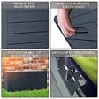 VOUNOT - Coffre de Rangement Exterieur 280L  en PP 116x44x55CM Style Bois Anthracite - vignette