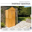 TECTAKE - Armoire de jardin Kadi 80,5 x 60 x 213,5 cm marron - vignette