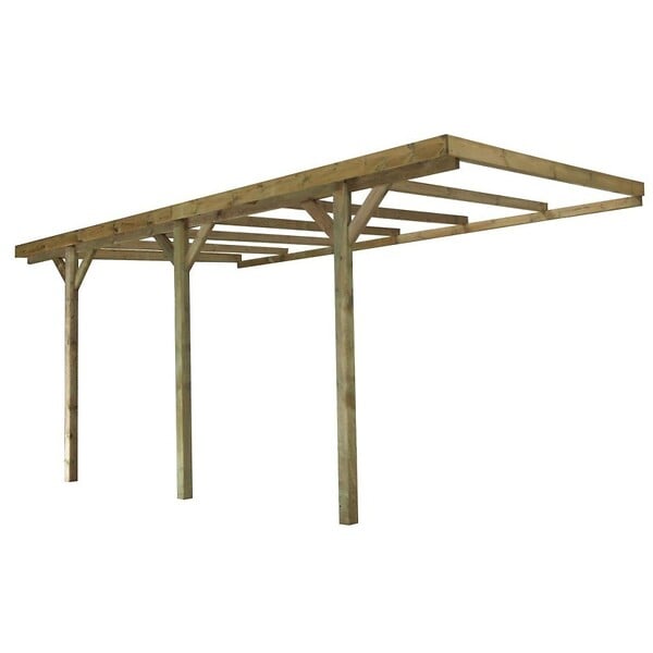 ALTANKA - Carport, abri de voiture  3x5.24 m - 15 m2 - adossé  - CAR6 - large