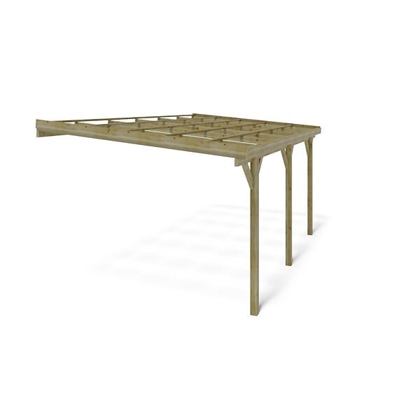 ALTANKA - Carport, abri de voiture  3x5.24 m - 15 m2 - adossé  - CAR7-2 - large