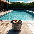 BEYOND BLUE - Mini Barbecue au Charbon de bois portable - Noir - Design pot de fleur - vignette