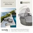 TECTAKE - Bain de soleil rond modulable SANTORIN gris - vignette
