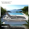 TECTAKE - Chaise longue en rotin et aluminium Océane gris clair - vignette