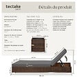 TECTAKE - 2 chaises longues en rotin avec structure en aluminium et table, housse de protection incluse marron - vignette