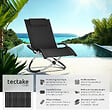 TECTAKE - Bain de soleil Paulina ergonomique, pliable, 150 kg noir - vignette