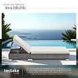 TECTAKE - Lot de 2 bains de soleil design luxueux en rotin et aluminium exterieur gris - vignette