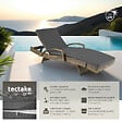 TECTAKE - Chaise longue en rotin et aluminium Océane marron naturel - vignette
