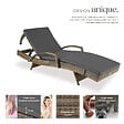 TECTAKE - Chaise longue en rotin et aluminium Océane marron naturel - vignette
