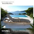 TECTAKE - Chaise longue en rotin et aluminium Océane marron naturel - vignette