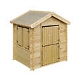 TIMBELA - Timbela M516-Maisonnette en bois pour enfants AVEC plancher - 112x146xH143cm /1.1m2 - vignette
