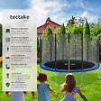 TECTAKE - Trampoline modèle B noir/bleu - vignette