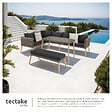 TECTAKE - Salon en rotin avec structure en aluminium Pula marron naturel - vignette