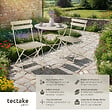 TECTAKE - Ensemble table et chaises bistrot Frieda, pliable pour 2 personnes crème - vignette