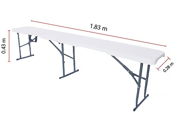 HABITAT ET JARDIN - Ensemble Table de jardin pliante + 2 Bancs pliants " Foldy" - Blanc - large