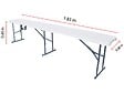 HABITAT ET JARDIN - Ensemble Table de jardin pliante + 2 Bancs pliants " Foldy" - Blanc - vignette