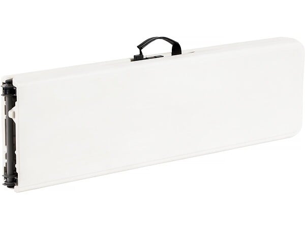 HABITAT ET JARDIN - Ensemble Table de jardin pliante + 2 Bancs pliants " Foldy" - Blanc - large