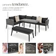 TECTAKE - Salon en rotin avec structure en aluminium Pula gris - vignette