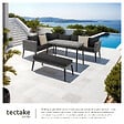 TECTAKE - Salon en rotin avec structure en aluminium Pula gris - vignette