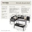 TECTAKE - Salon en rotin avec structure en aluminium Pula gris - vignette