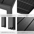 TECTAKE - Table de jardin en aluminium surface de la table en aspect bois noir - vignette