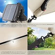 TECTAKE - Parasol à LED solaire Sunna avec manivelle 2,5 x 2,5 m  beige - vignette