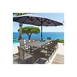 KZ GARDEN - Parasol de jardin double Gris 4.50 x 2.65 x H 2.40 Toile polyester TWIN KZ GARDEN - vignette