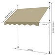 VOUNOT - Auvent retractable manuel sans percage 300cm beige - vignette