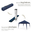 TECTAKE - Tonnelle pliable Linosa 3x3m bleu - vignette