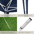 TECTAKE - Tonnelle pliable Linosa 3x3m bleu - vignette